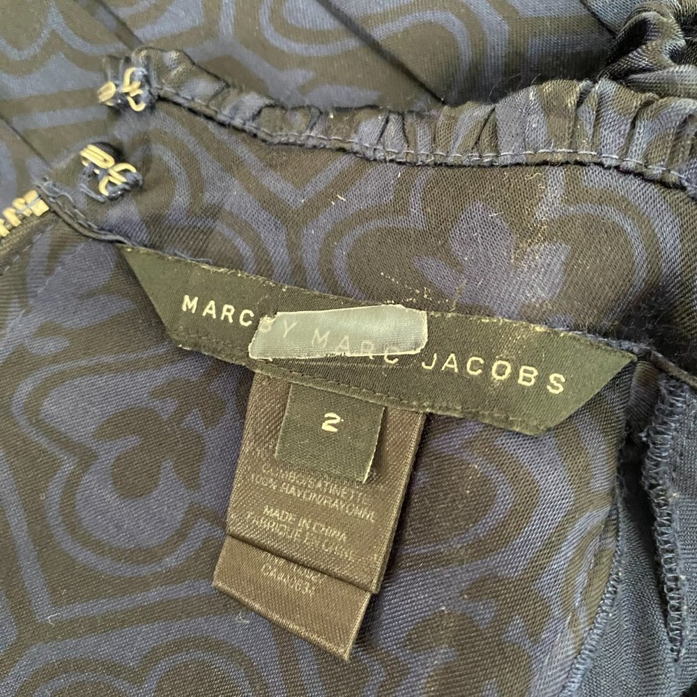 Marc By Marc Jacobs Pleated Damask Pattern Dress - image 4